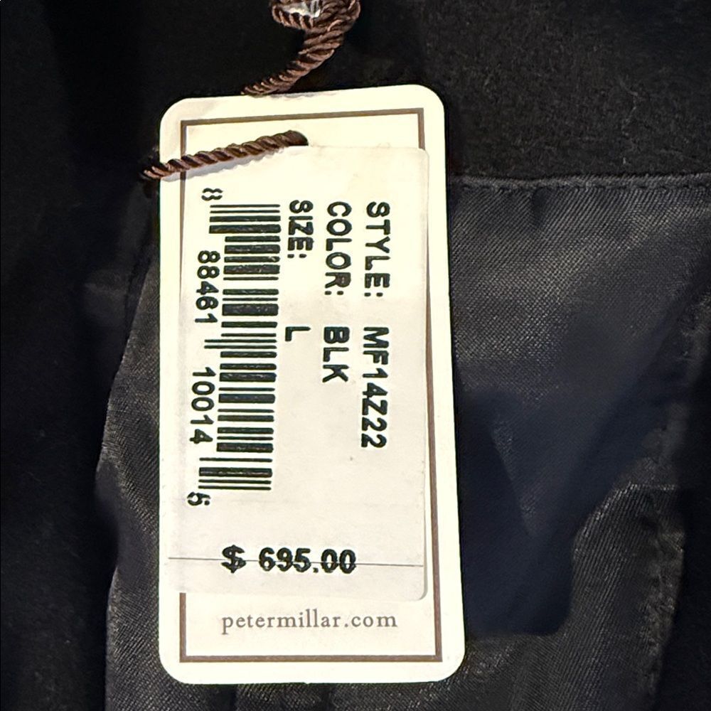 Peter Millar Wool Cashmere Topcoat Black Size L NWT Luxury Coat - Picture 3 of 16